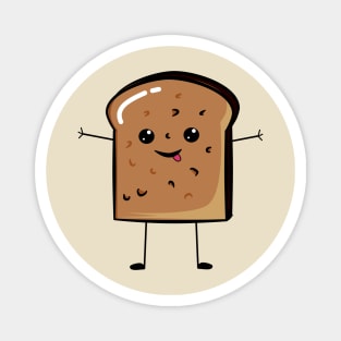 Cute Kawaii Banana Bread Graphic Magnet